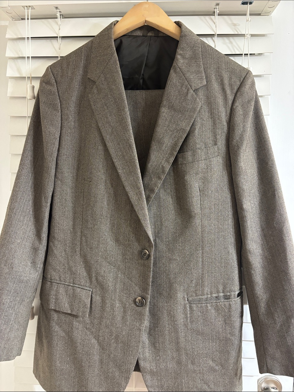 Tailored Clothing Men's Gray Two-Button Blazer Waist 34 R